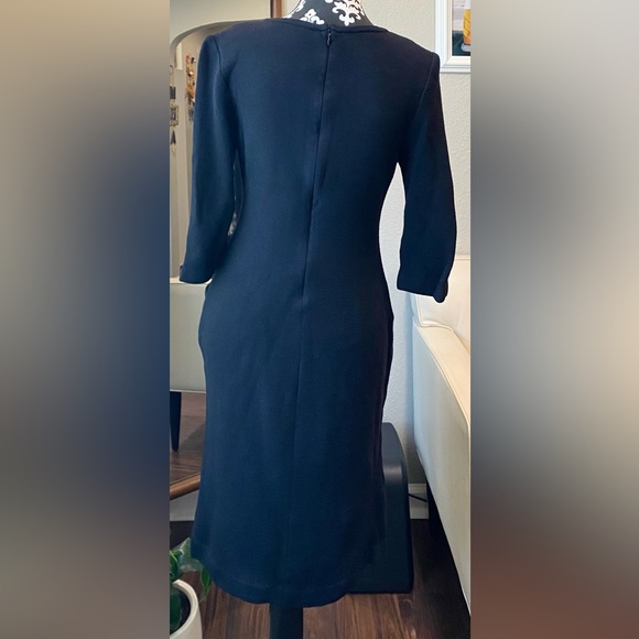 St. John Collection, Black, Long Sleeve, Pencil Dress, size 8 - Picture 3 of 4